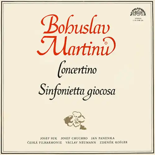 Bohuslav Martinů - Concertino / Sinfonietta Giocosa