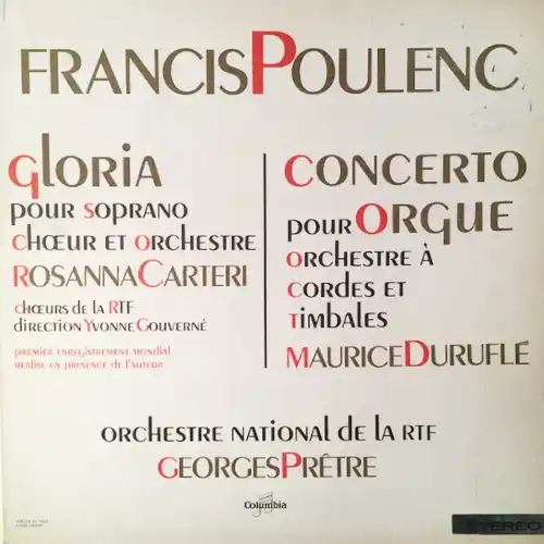 Francis Poulenc – Gloria / Concerto Pour Orgue